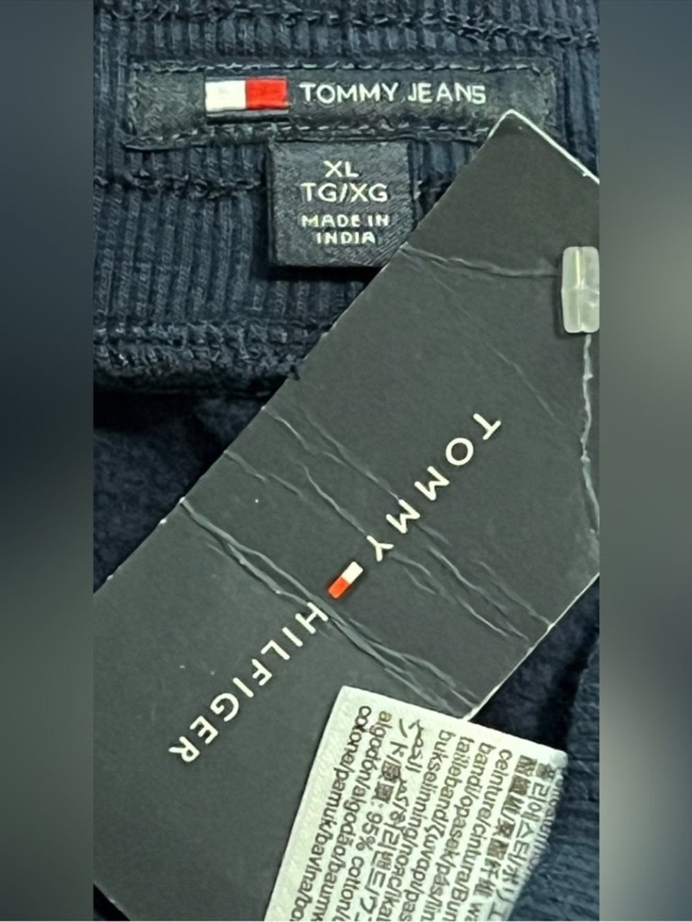 Tommy Hilfiger Navy Blue Track Joggers with Script Logo - Picture 8 of 10
